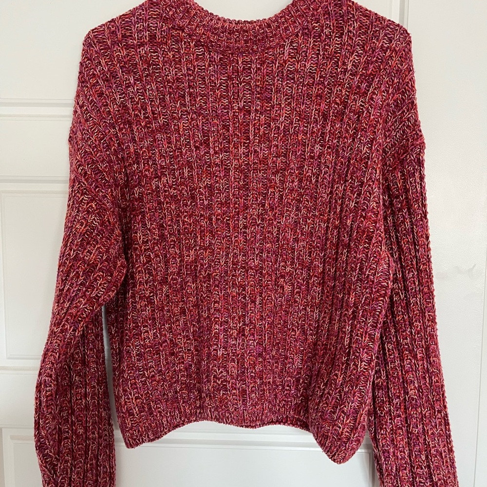 Chunky Maroon Knit Sweater